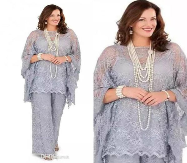 

plus size mother dresses jewel neck appliqued long sleeves pants suit wedding guest gowns custom made mother of the bride dresses8869382, Black;red