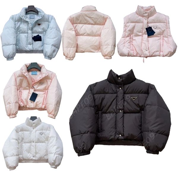 

designer jacket women down cotton warm parka winter jackets long sleeve puffer coat dismantling vest, Black