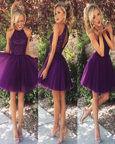 

purple a line short homecoming dresses backless sequins mini graduation dresses tulle party dresses5348920, Blue;pink
