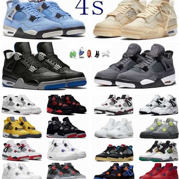 

men women brand basketball shoes 4s military black cat sail red thunder white oreo cactus jack blue university infrared cool grey men's