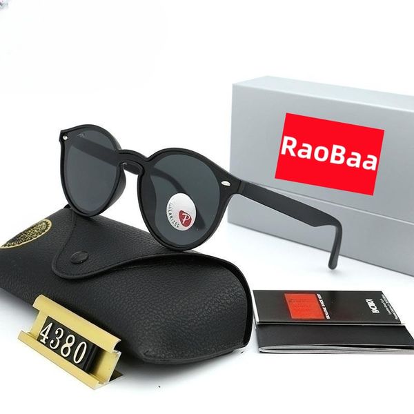 

men raobaa sunglasses classic brand retro women sunglasses luxury designer eyewear metal frame designers sun glasses woman sm 4380 with box, White;black