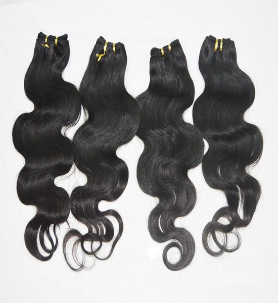 

whole 20pcs processed human hair quality body wave bundles delivery4115289, Black