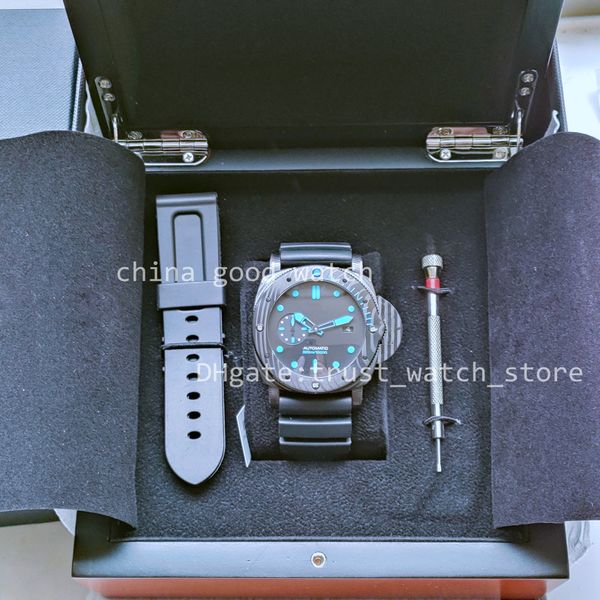 

watch of men classic 2616 super 5 star factory sales automatic movement 47mm men counterclockwise rotating bezel case 1950 diving luminous m, Slivery;brown