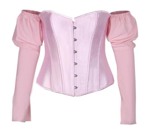 

lolita off the shoulder women laceup vintage steampunk gothic renaissance victorian corset blouse long sleeve shirts wom7717242, White