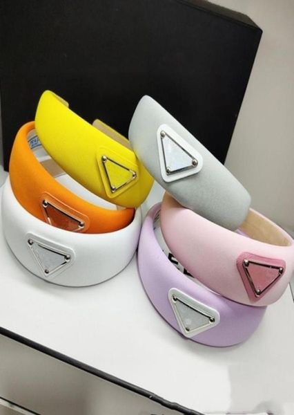 

fashion famouse brand triangle letter headband candy color women girl letter hairband with stamp hair accessories cot6474866, Silver