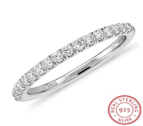 

anti allergy no fade original pure 925 silver rings half cubic zirconia engagement rings wedding jewelry for women whole xr0028874886, Slivery;golden
