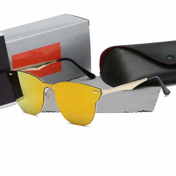 

2020 pilot style sunglasses brand designer sunglasses for men women metal frame flash mirror glass lens fashion sunglasses302d, White;black