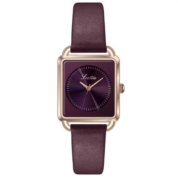 

scottie brand 24 26mm rectangle dial grace girls watch quartz womens watches multicolor choice brilliant charismatic goddess wrist219p, Slivery;brown