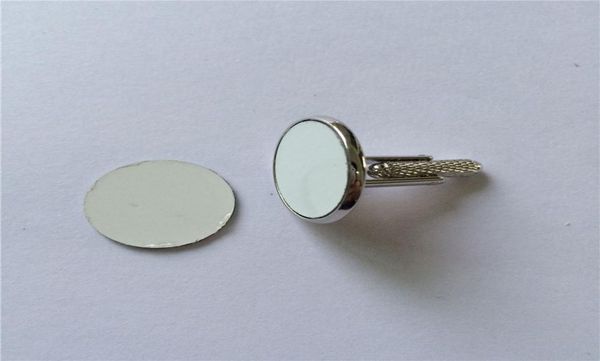 

sublimation blank tie clips cufflinks threaded rod cuff links for heat tranfer printing personalized blank consumables wholes5983587, Silver