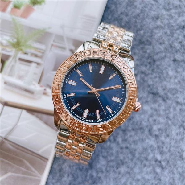 

brand wrist watches women girl classic style steel metal band quartz luxury clock ve28254s, Slivery;brown