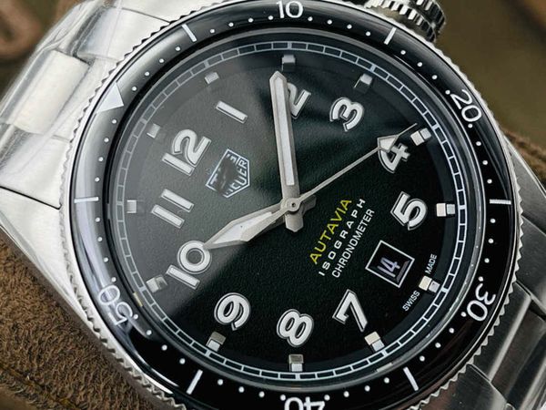 

designer superclone autavia watch for men tag heur watches y9ex mechanical movement montre tag aquaracer de luxe with box, Slivery;golden