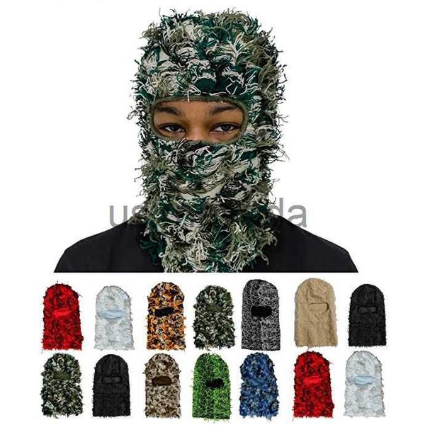 

beanie/skull caps 2023 balakrafa hat men's and women's knitted camo headcover personalized woolen hat j230823, Blue;gray
