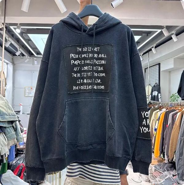 

real pics embroidered casual hoodie men's hoodies & sweatshirts women xl, Black