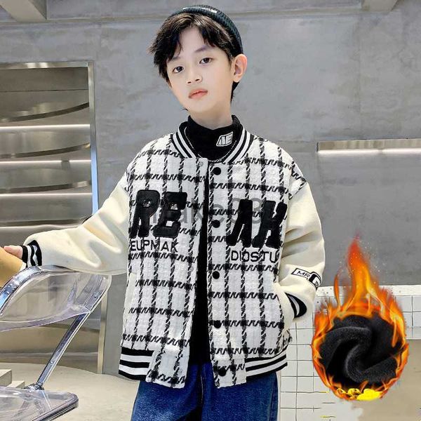 

down coat new children autumn winter jacket baseball suit bomber tiny cottons kids plaid outerwear teen quilted coats 6 7 8 10 11 12 14 y j2, Blue;gray