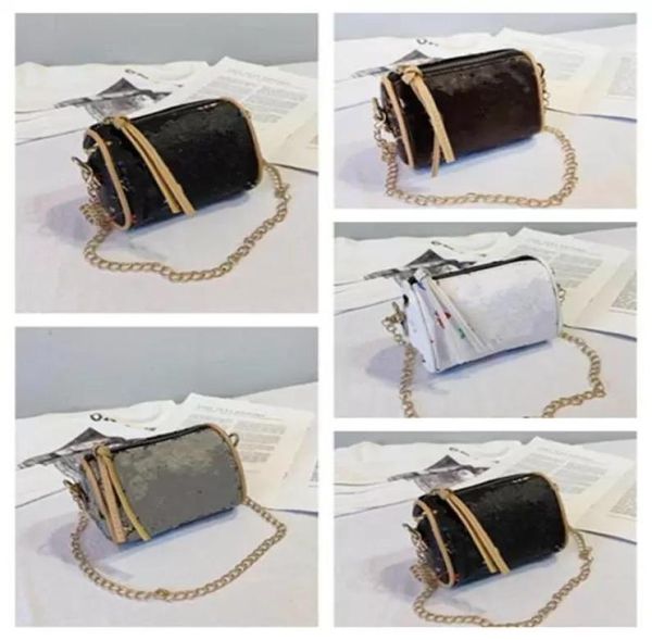 

designer kids pu shoulder handbag fashion baby girl messenger waist chest bags trend handbags mini purse5592284, Black