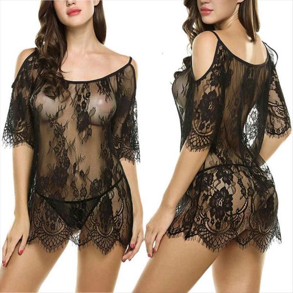 

eyelash ladies sleeveless skirt lace blouse mini doll, Black
