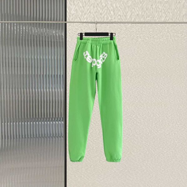 

sp5der 555555 star style casual pants young thug loose streetwear terry thin guard pants fashion 5jty, Black