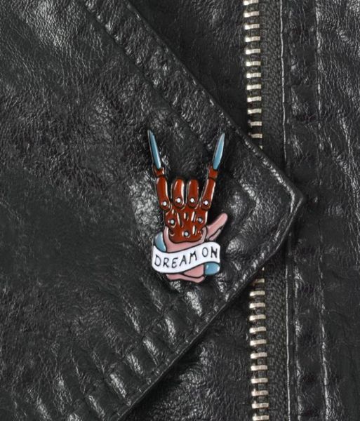 

dream on039brooch terror movie freddy krueger zombie hand nightmare on elm street enamel pins dark evil hand pin badge gothic4356156, Blue