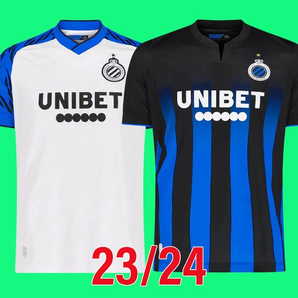 

23 24 club brugge soccer jerseys kids kit 2023 2024 maillot foot home away football shirt fan player version jutgla lang meijer onyedika buc, Black;yellow