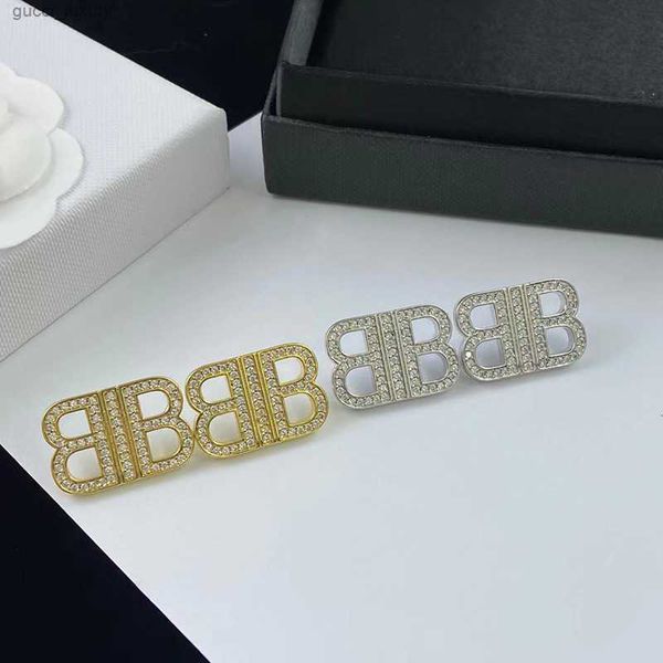 

designer bb earrings gold jewelry earrings charm home paris style new live tiktok earrings in autumn and winter, Golden;silver