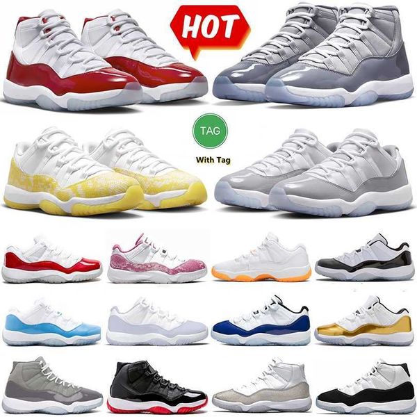 

11 designer 11s basketball shoes neapolitan yellow snakeskin cement grey cherry dmp cool grey bred cap and gown concord varsity red sneakers