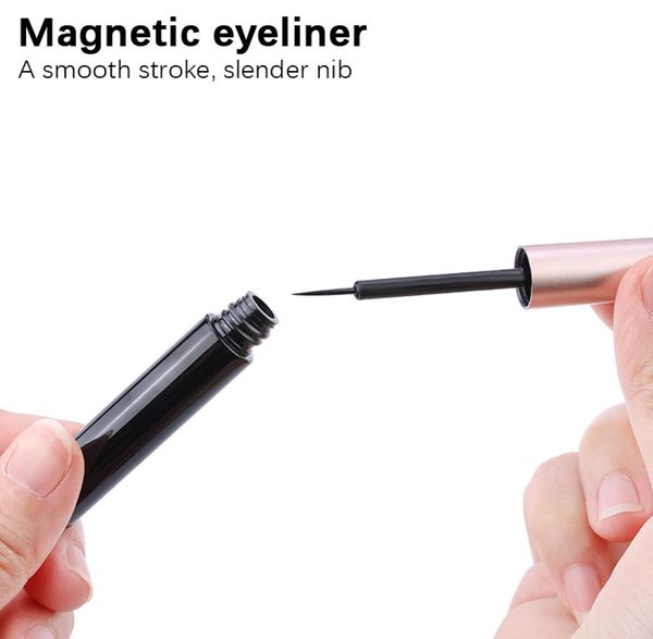 

3pairs of glue magnetic eyelashs set magnet liquid eyeliner tweezer set waterproof long lasting reusable eyelash extension16494327