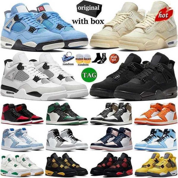

2023 og 4 4s basketball shoes for men women military black cat red thunder pine green sail university blue white oreo dark mocha