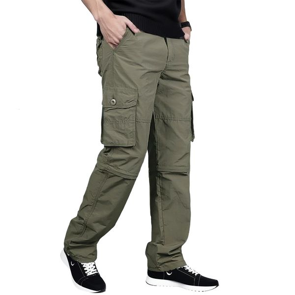 

men's pants men's athletic bottoms breathable multi pocket jersey oversize mens outdoor casual trousers solid color daily wear mal, Black