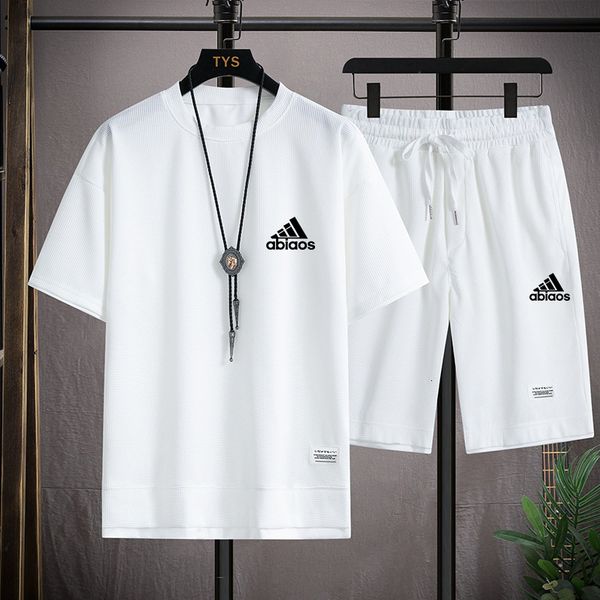 

men's tracksuits summer two piece set linen fabric casual tshirt and shorts mens sports suit fashion short sleeve tracksuit men suits 2, Gray