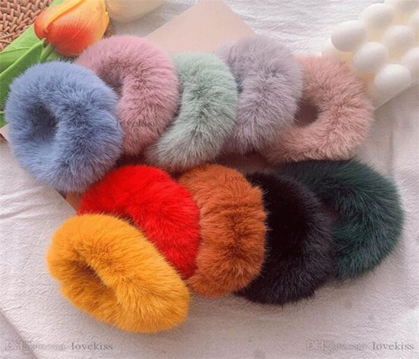 

girls hair accessories tie hairbands bands fur teenage kids headbands childrens scrunchies autumn winter b74019437704, Slivery;white