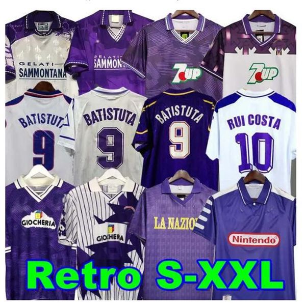 

retro classic fiorentina soccer jerseys 1989 1990 91 92 93 94 95 96 97 98 99 2000 batistuta r.baggio dunga retro football shirt, Black;yellow