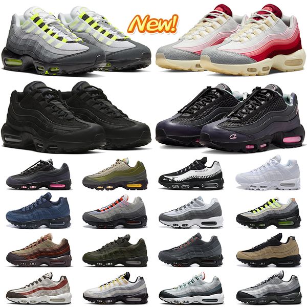 

95 men women running shoes 95s triple black white sequoia pink beam aegean storm neon greedy midnight navy mens outdoor sport sneaker traine