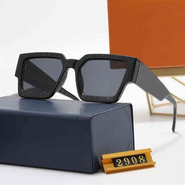 

whole mens designer sunglasses women luxury sun glasses plated square frame brand retro polarized fashion goggle 7 color o225n, White;black