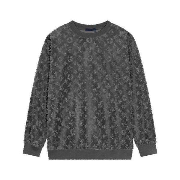

2023s autumn and winter craft jacquard letter logo fashion long sleeve sweater student casual fleece hoodie l10-125, Black;brown