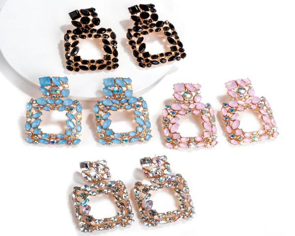 

whole new big long crystal hollow out drop earrings women hanging rhinestone statement earrings for women jewelry2536161, Silver