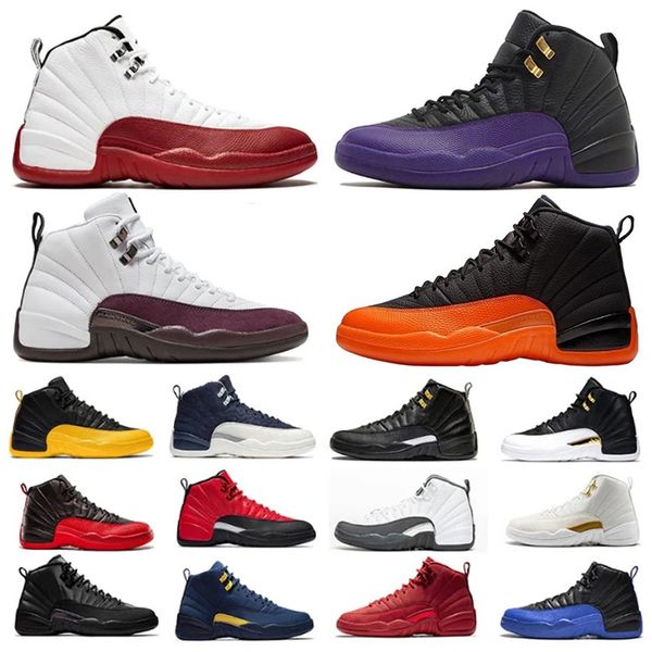 

jumpman 12 12s twelve xii basketball shoes royal eastside golf playoff black flu stealth grind fiba brilliant orange womens trainers for pur