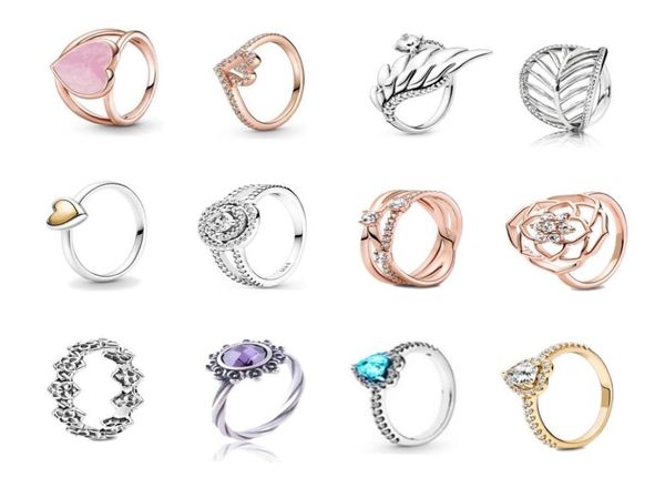 

2021 925 silver gold inlaid beads fashion classic romantic love design ring ladies party highend original jewelry gift2184450
