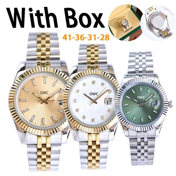 

mens designer watch automatic mechanical movement watches full stainless steel luminous waterproof pink 41 31mm women watch couple282q, Slivery;brown