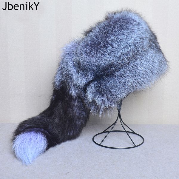 

beanie/skull caps winter men fur cap real genuine natural fur hat headgear russian outdoor man fur beanies cap men warm fashion bomber hat 2, Blue;gray