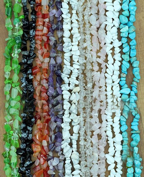 

8mm classic irregular shape loose beads large natural gravel bracelet necklace making diy bracelet necklace5769847, Black