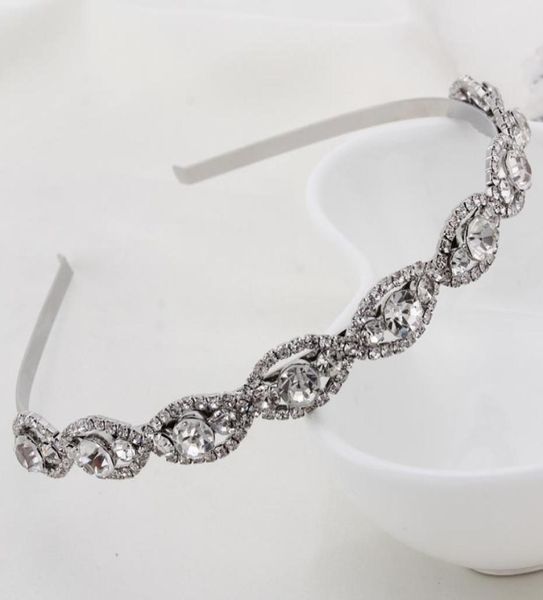 

fashion bridal wedding headband wedding party romantic crystal rhinestone hairband bride hair accessories for women1409924, Silver