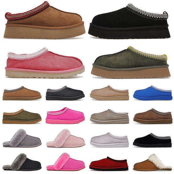 

women boots tasman slippers chestnut fur black sheepskin mules woman men ultra mini platform boot shoes suede comfort fall winter size 36-43