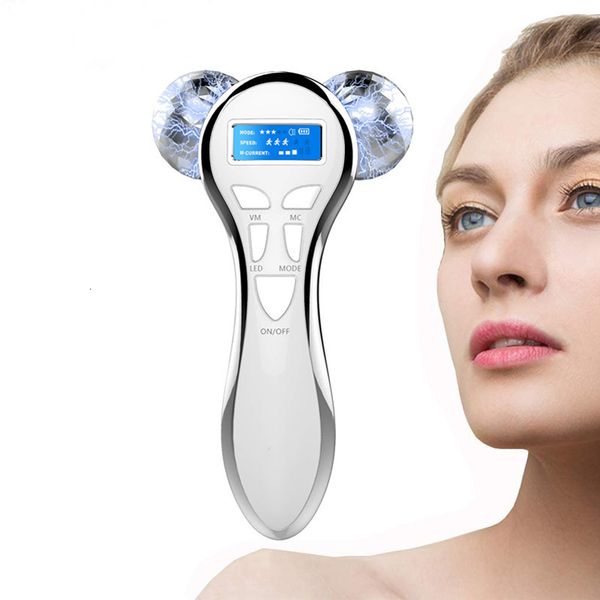 

face massager 4d micro current roller electric beauty skin tighten anti aging v lifting body 230823