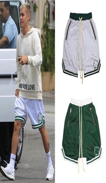 

men body building quickdrying sports shorts joggers knee length sweatpants summer male gyms training running pants1338561, White;black