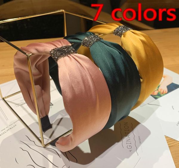 

simple wide edge silk hair hoop female face wash headband nonslip pressure temperament new hair accessories 7 colors7955441, Silver