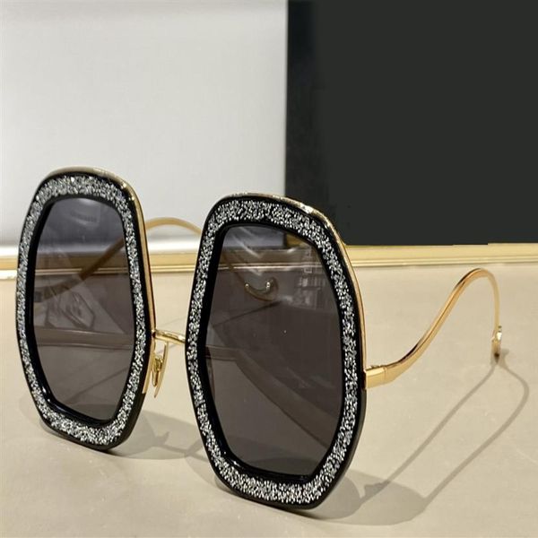 

black grey irregular sunglasses for women summer sunnies shades uv400 eyewear with box269j, White;black