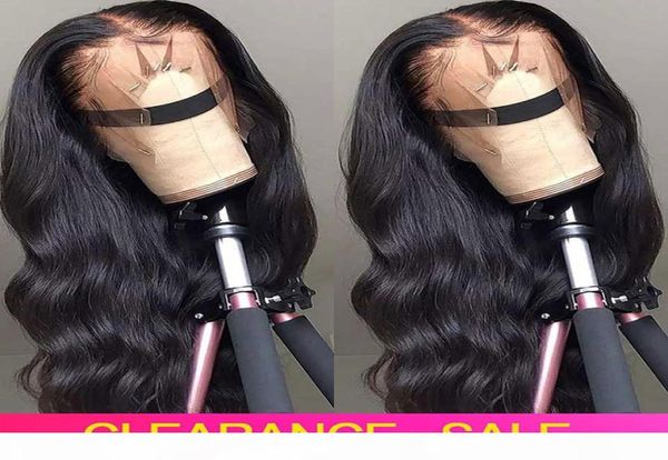 

transparent lace frontal wigs 180 density wavy body wave lace front wig lace front human hair wigs brazilian wig7462072, Black;brown