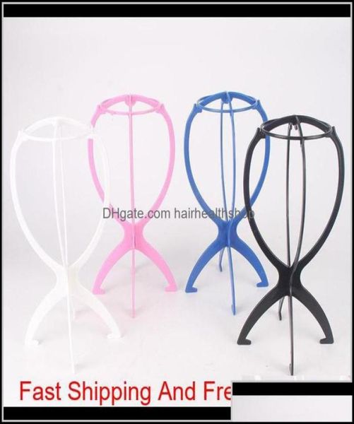 

wig stand hair accessories tools products rosy black blue and white color portable folding plastic hat holder qylmdc hairclipperss7379323