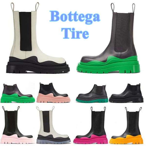 

tire womens boots luxury chelsea martin knee boot women motocycle ankle half anti-slip fashion platform snow winter bootie shoes 35-44, Black