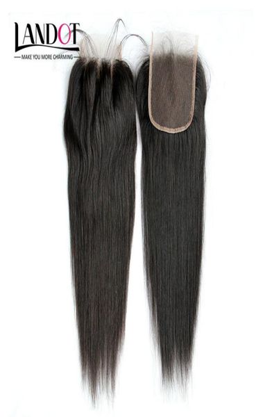 

8a brazilian straight lace closure 4x4 size human hair lace closures pieces middle3 way part closure natural color7579388, Black;brown